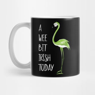 A Wee Bit Irish Today Green Flamingo St Pattys Day Mug